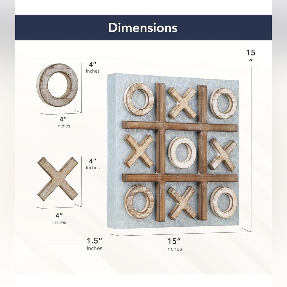 NWT Magnetic Tic Tac Toe Board(metal board with wood pieces). - Picture 4 of 10